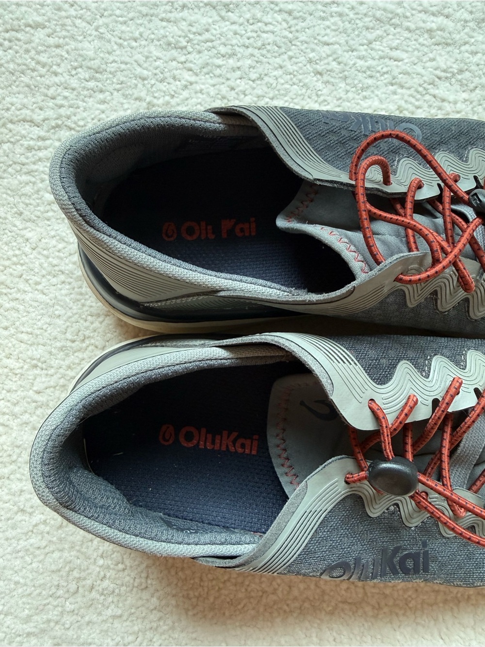OLUKAI men's ahi boat sneaker in rock/ash water mesh quick dry 9.5 - Picture 8 of 8